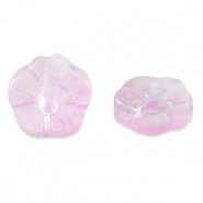 Abalorio de cristal 12mm Flor - Lila